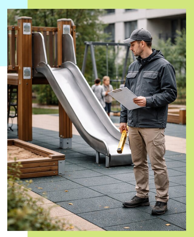 Сертификация детских площадок в Алексеевке от 25310 р. | Алешин-Лкв