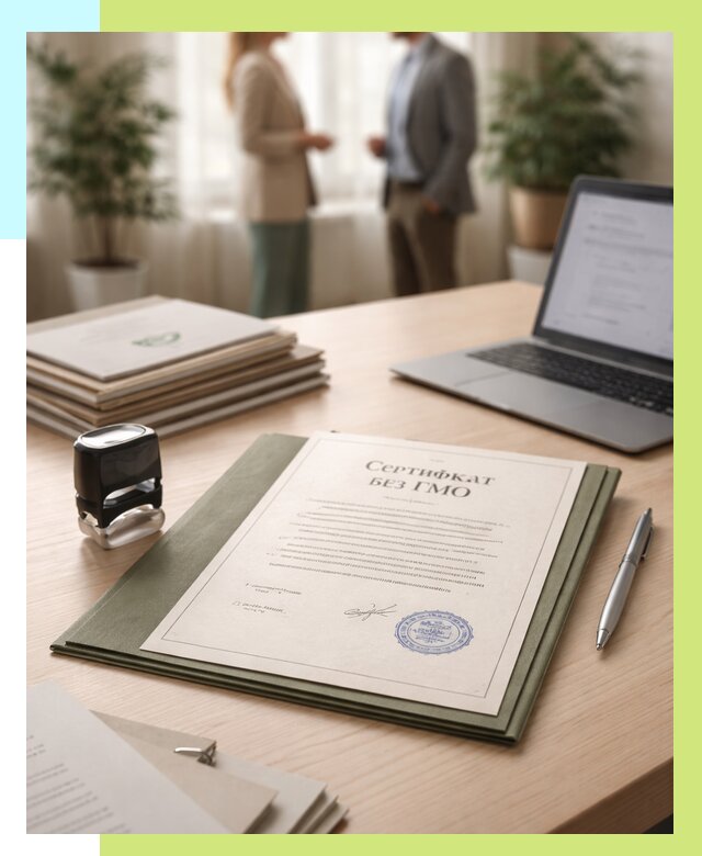 Сертификат без ГМО в Алексеевке от 7593 р. оформить срочно Алешин-Лкв