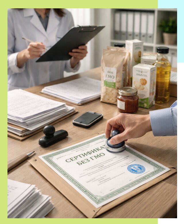Получение сертификата Без ГМО для продукции в Алексеевке